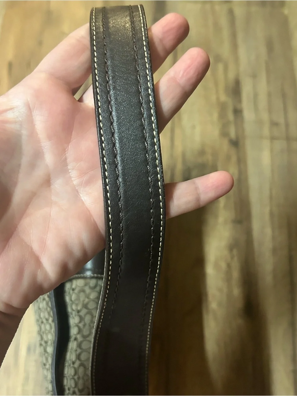 Coach F10926 MEDIUM Vintage Soho BROWN Leather & Signature C Canvas Shoulder Bag - Picture 10 of 10